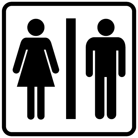 Autocollant WC Hommes femmes